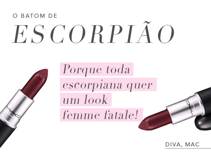 O batom de cada signo: escorpião