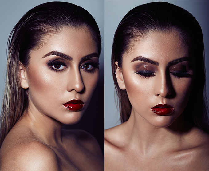 Maquiagem com efeito glossy - Brigitte Calegari