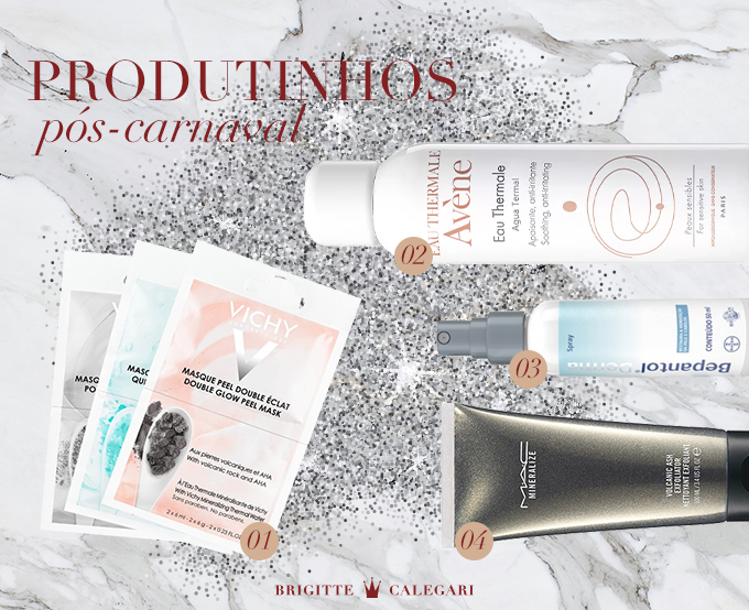 Pós-carnaval cuidados com a pele produtos
